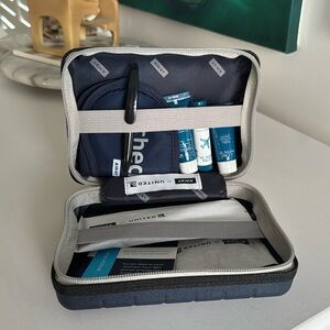 Navy Blue AWAY Collaboration with United Airlines Travel Bag with Accessories